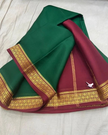Elegant Bottal Green Pure Mysore Silk Saree Zari Border Design With Blouse Material