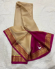 Exclusive Zari Border Chiku nd Pink Colour Semi Mysore Silk Saree.