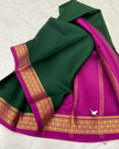 Gorgeous Pure Mysore Silk Saree Pink Plain Function Wear With Zari Work And Blouse