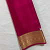 Occasion Wear Pink Mysore Plain Silk Saree Soft Texture And Zari Border