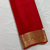 Festive Wear Light Red Mysore Plain Silk Saree With Elegant Zari Trim