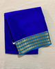 Function Wear Saree In Blue And Green Mysore Soft Crepe Silk With Zari Detailing
