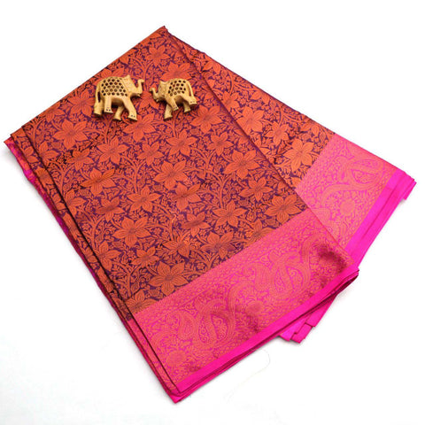 Striking Purple Korvai Silk Charm Saree