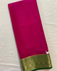 Pink Pure Mysore Silk Saree Ideal For Occasions With Zari Border And Blouse Material