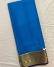 Soft And Silky Pink And Blue Mysore Saree Pure Weave Zari Accent Blouse Included