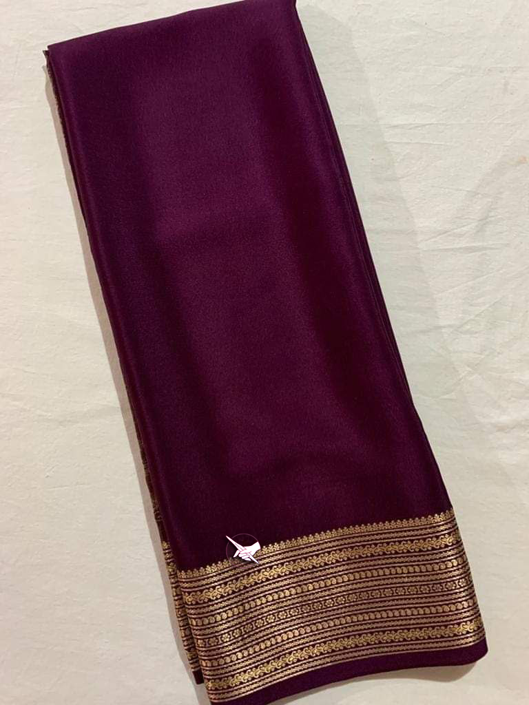 Occasion Wear Mysore Soft Silk Saree In Maroon With Blouse And Zari Weaving