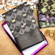 Grey Super Soft Dola Silk Digital Print Saree With Fancy Blouse