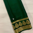 Graceful Pure Mysore Silk Saree In Green Gold Lace Border And Blouse Included