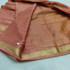 Luxe Mysore Pure Silk Saree In Peach Rich Gold Zari Lace With Self Blouse