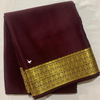 Festive Wear Purple Semi Soft Silk Saree With Mysore Look And Ethnic Detailing