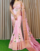 Flower Printed Handloom Soft Silk Saree