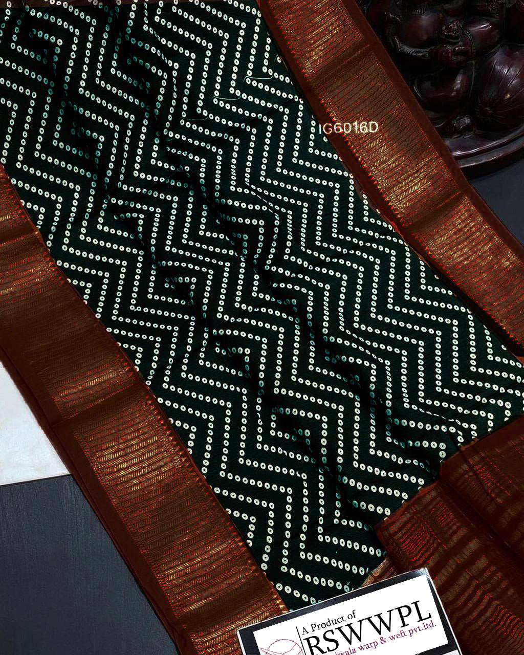 Designer Digital Ikat Assam Saree Soft Silk Fancy Pattu In Black