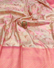 YELLOW & PEACHISH PINK - ART DIGITAL PRINT SOFT SILK SAREE