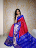 Radiant Ikkat Digital Print Soft Silk Saree with Elegant Zari Border
